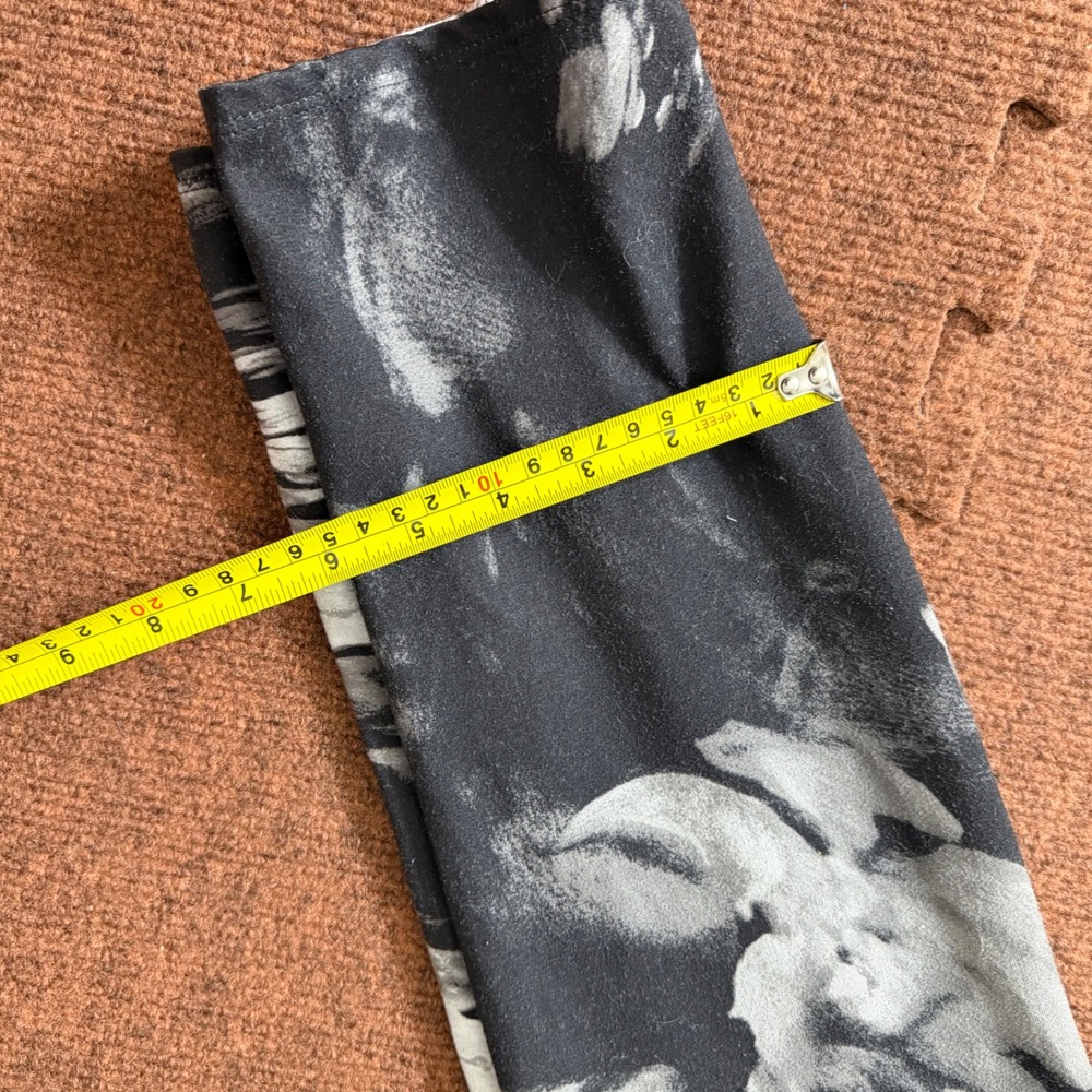 Simply Vera Vera Wang Simply Breathe Leggings XL Black gym Abstract Floral Yoga - Picture 7 of 9